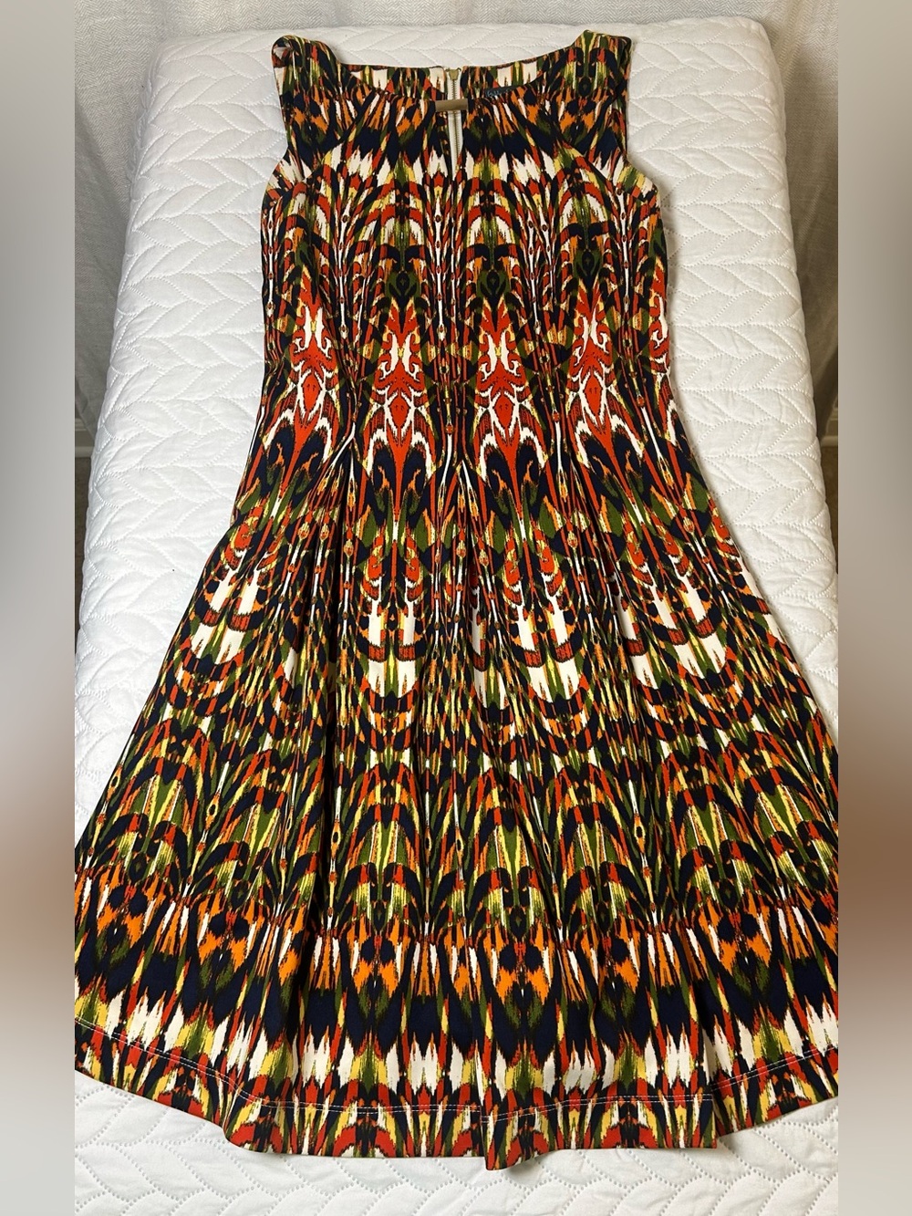 Gabby Skye Multicolor Tribal-Print A-Line Maxi Skirt